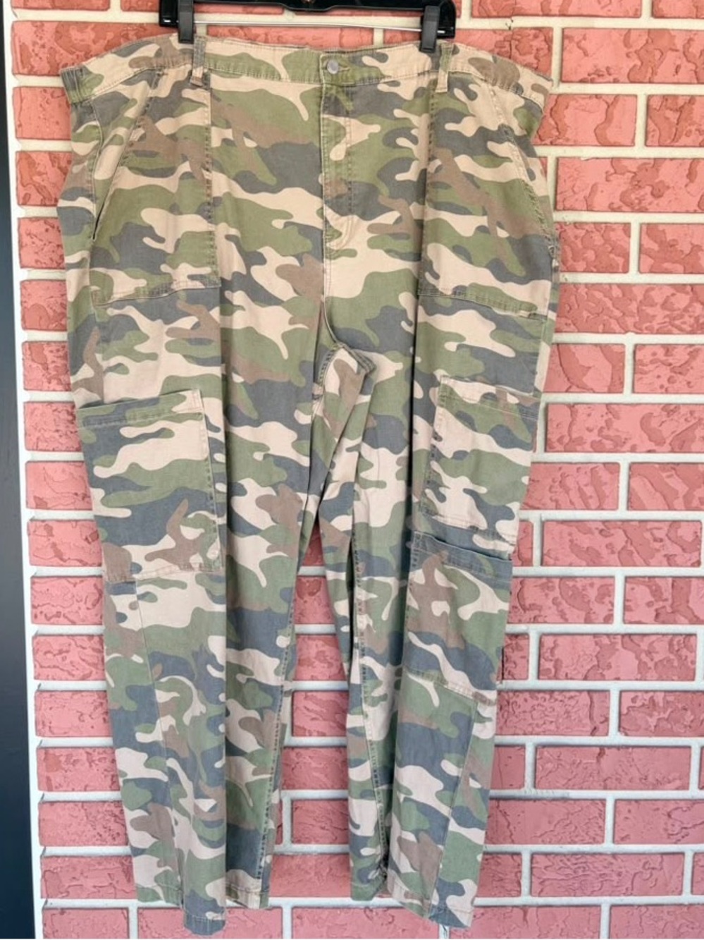 No Boundaries Men's Camouflage Cargo Pants - Green/Tan